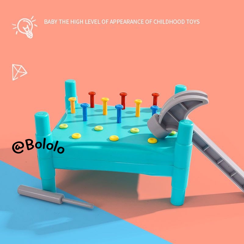 Bololo Đồ Chơi Gõ Móng Tay Bằng Gỗ Linh Hoạt Cho Bé