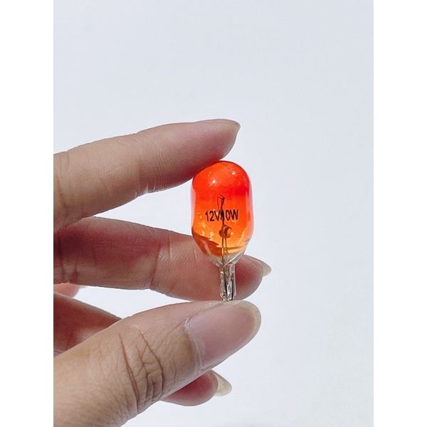 Bóng đèn xi nhan Halogen 12v10w chân T10 màu vàng & màu cam, lắp thông dụng xe gắn máy
