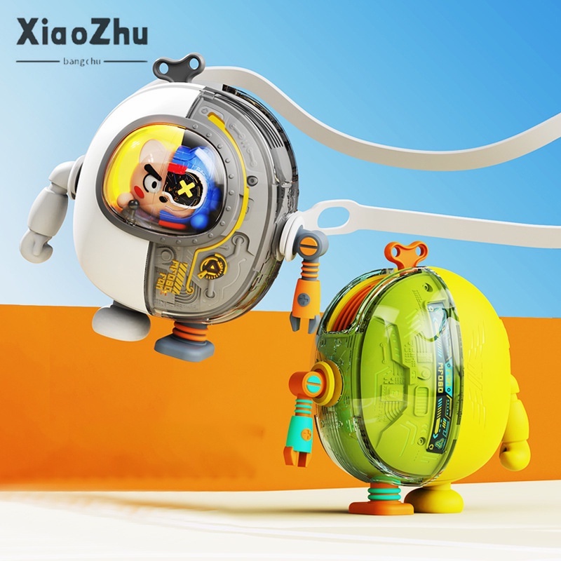 Quạt đeo cổ XIAOZHUBANGCHU không cánh mini họa tiết hoạt hình dễ thương