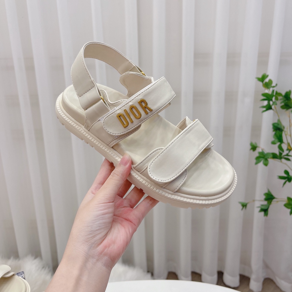 Sandal quai ngang, sandal nữ quai dán da siêu mềm (FORM TO)