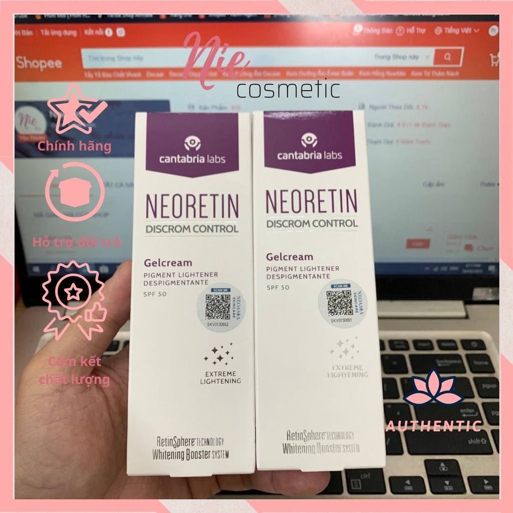 Kem chống nắng NEORETIN Discrom Control Gel Cream Spf 50 40ml