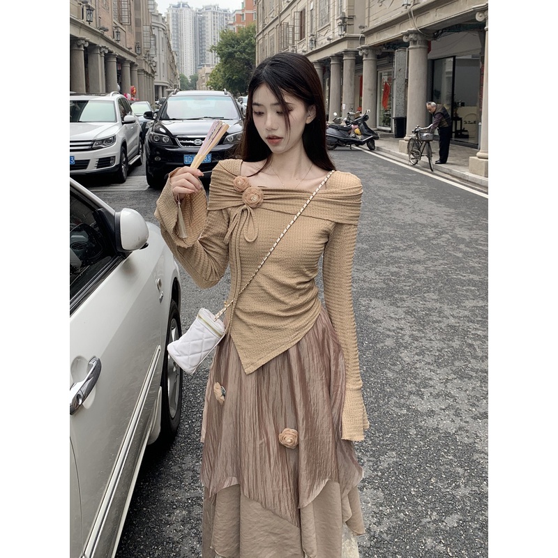 QKOOLE  Áo Thun Nữ Tay Ngắn Dáng Rộng Phong Cách Hàn Quốc