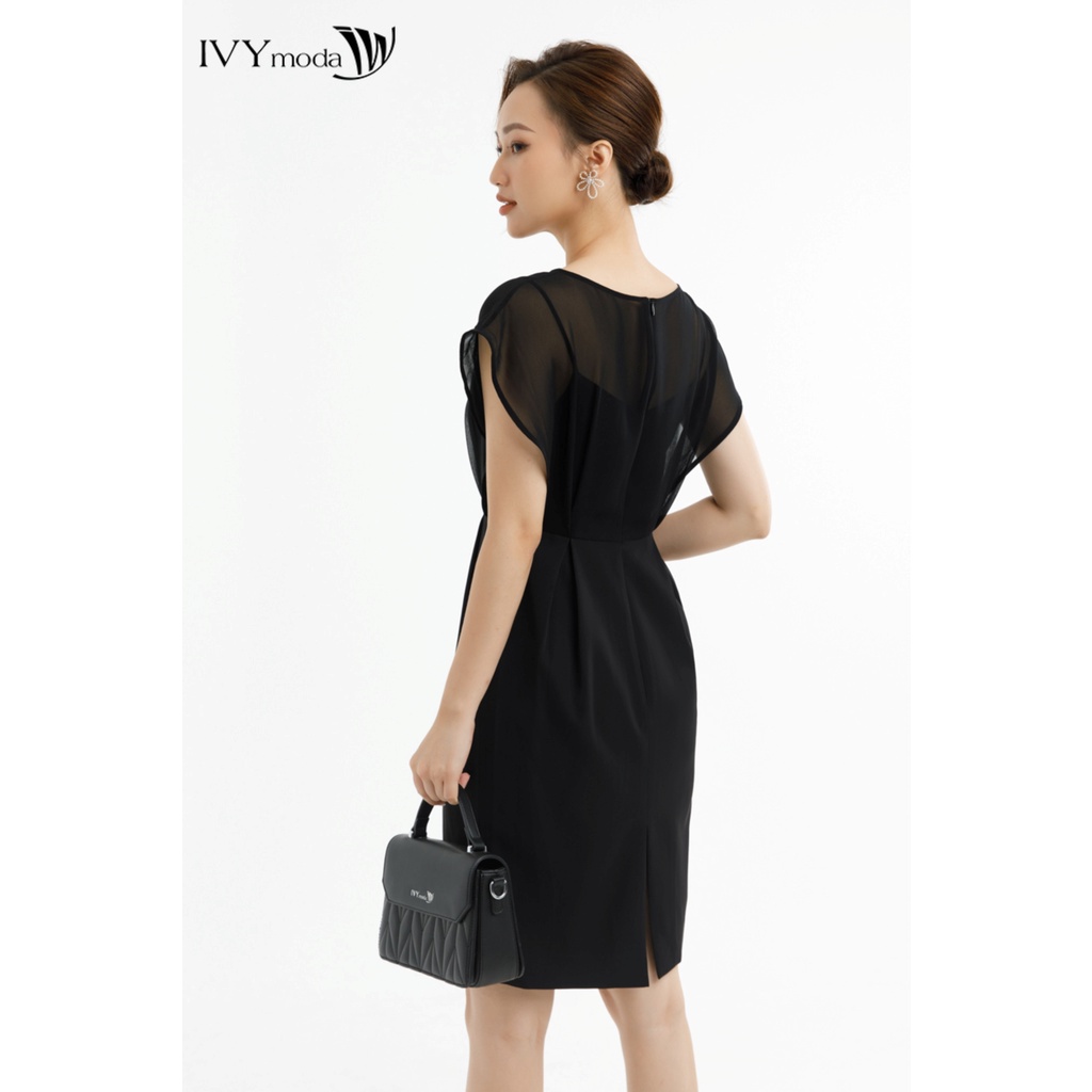 Đầm ôm đính hoa nữ IVY moda MS 48M6752