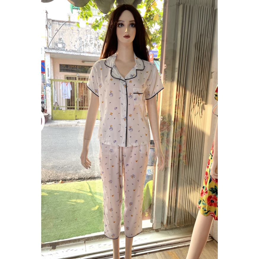 bộ pizama dư xịn chát đũi sợi mát mềm