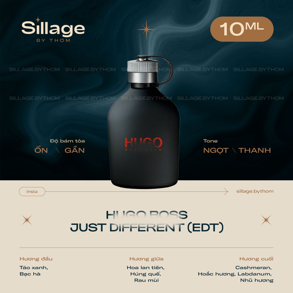 H U G O B O S S JUST DIFFERENT EDT | Mẫu thử nước hoa nam