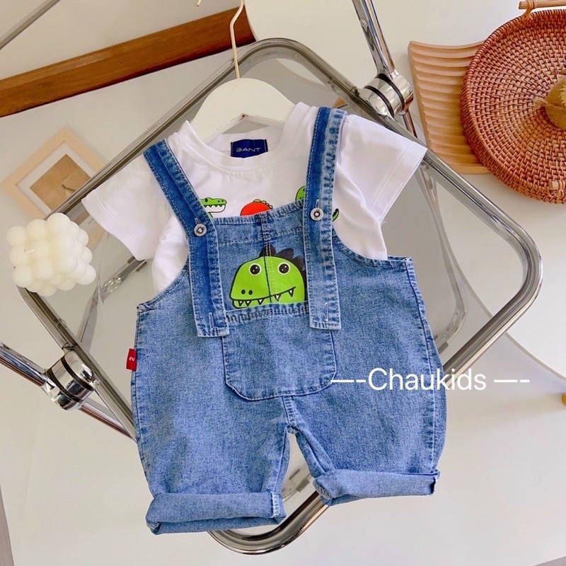 Yếm bò sooc mẫu khủng long cho bé trai bé gái ( không kèm áo )