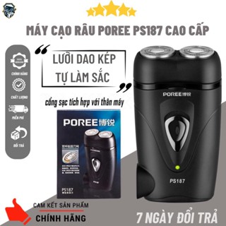 Máy Cạo Râu Thông Minh FLYCO Poree PS187 Lưỡi Dao Kép Tự Làm Sắc, Sử Dụng Pin Sạc Tiện Lợi