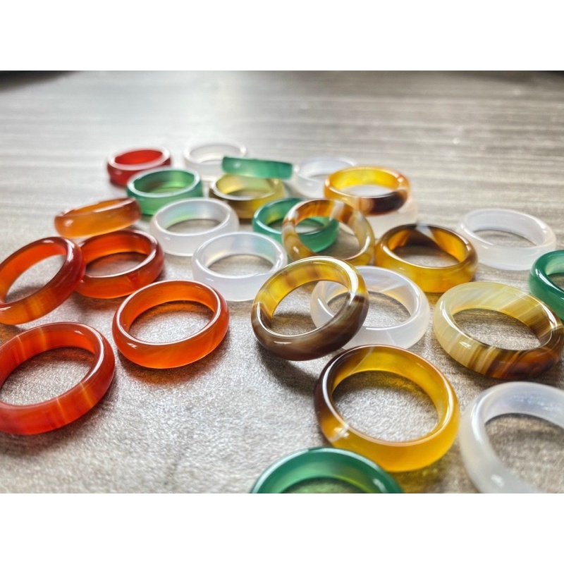 Nhẫn Mã Não Thời trang bản 6mm Đầy đủ size Ni - hình chụp thật 100%