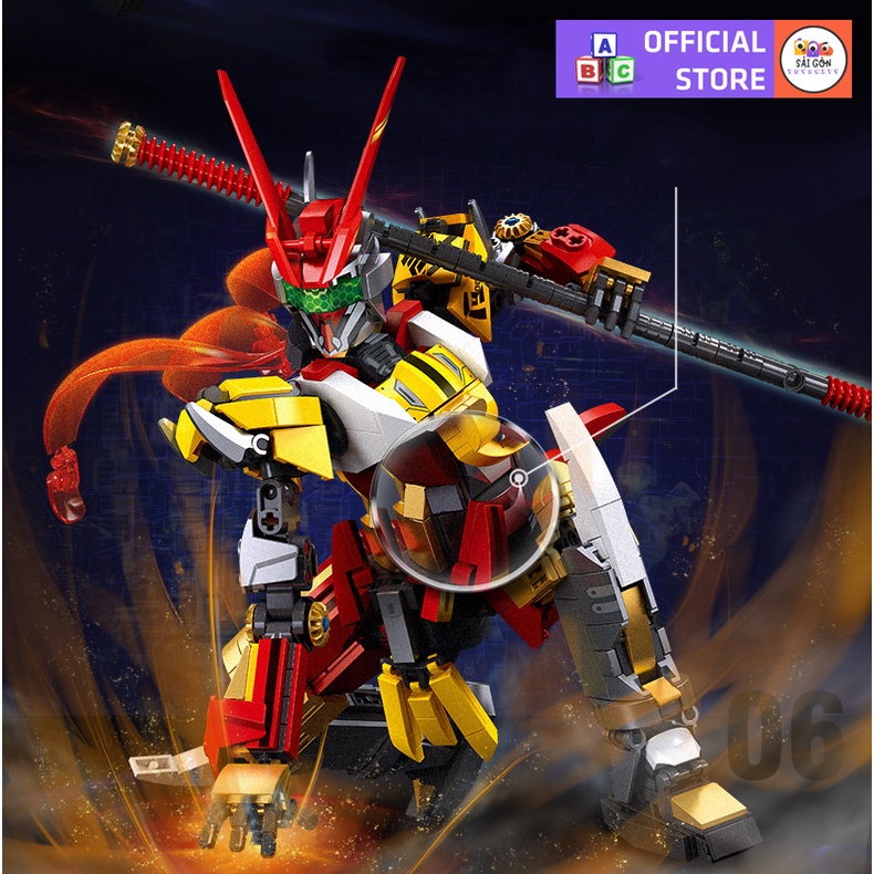 Đồ Chơi Lắp Ráp Xếp Hình Mô Hình ROBOT Hulk Buster Phiên Bản Chiến Đấu & Ngộ Không Máy Cyber Wukong Với 600+ PCS