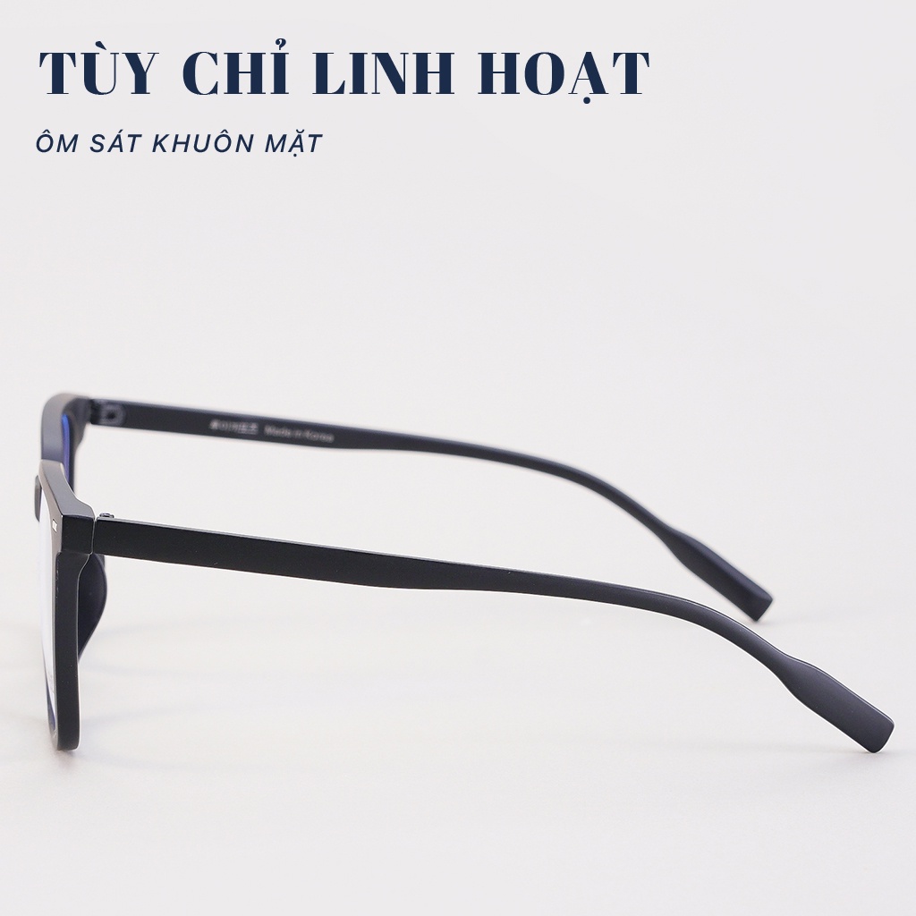 Gọng mắt kính nhựa dẻo LB Luxury Eyewear ND 2289 chống ánh sáng xanh - Dáng vuông to ngố - đen, hồng, trong, ombre