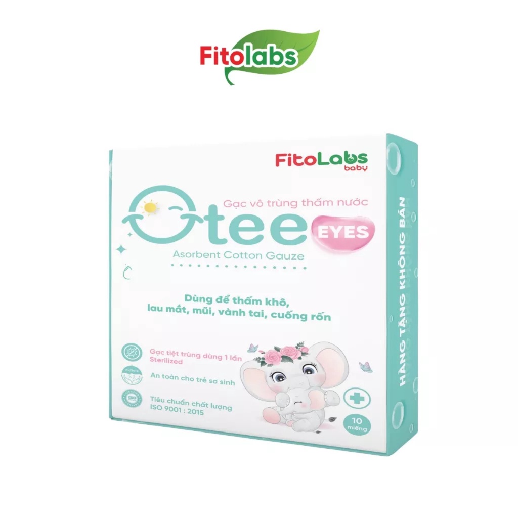 Gạc Vô Trùng Thấm Nước Fitolabs Otee Eyes Lau Mắt, Mũi, Vành Tai, Cuống Rốn, An Toàn Cho Bé Từ Sơ Sinh