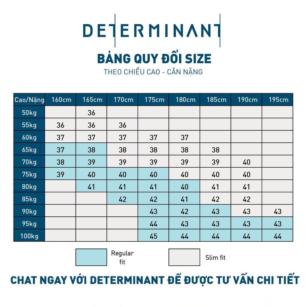 Áo sơ mi nam tay ngắn Cotton chống nhăn kháng khuẩn thương hiệu Determinant - màu Trắng sọc Xanh nhạt [301]