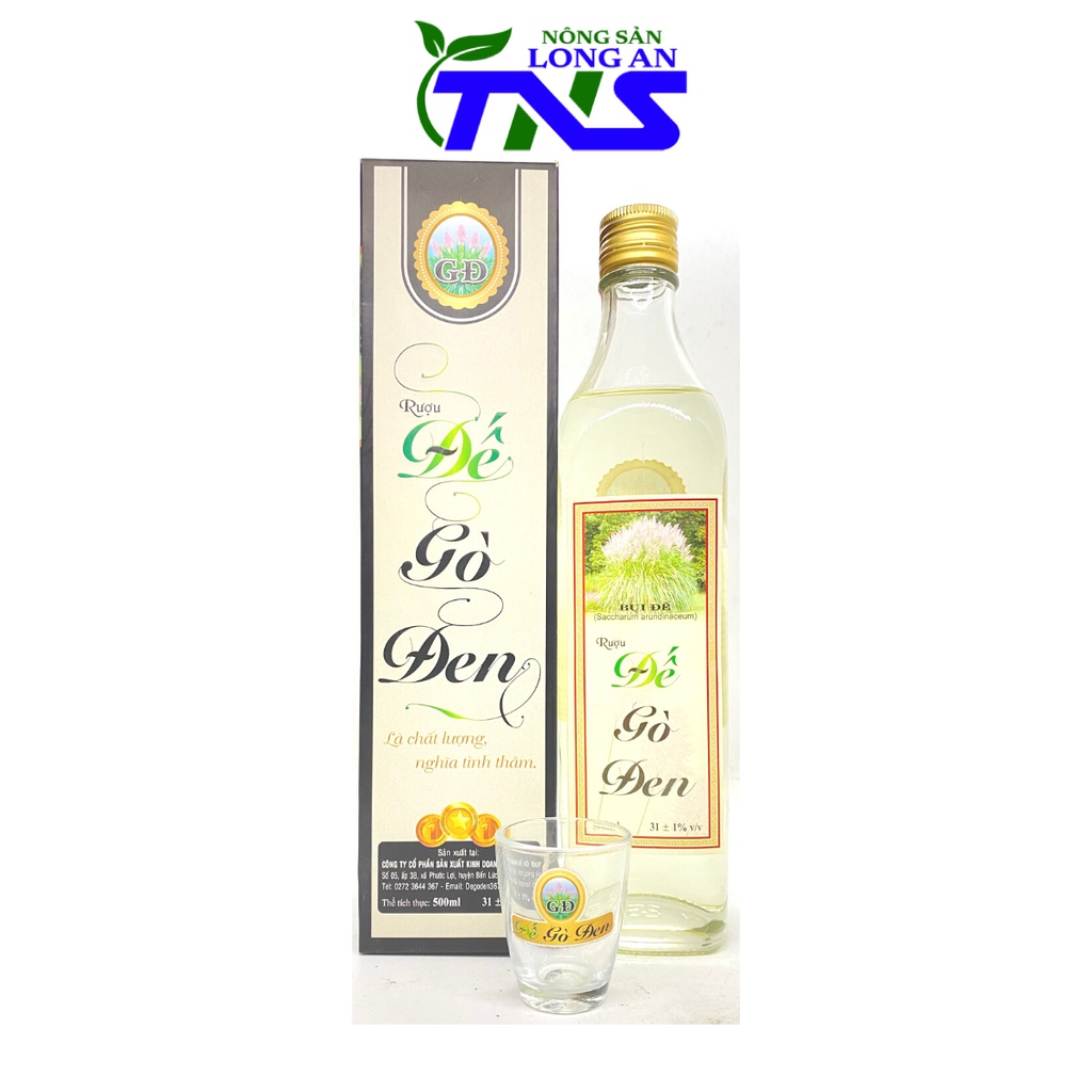 Quà tặng hộp rượu Đế Gò Đen Long An 500ml