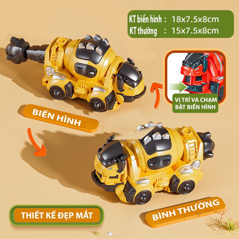 Đồ chơi cho bé ô tô robot khủng long biến hình thông minh
