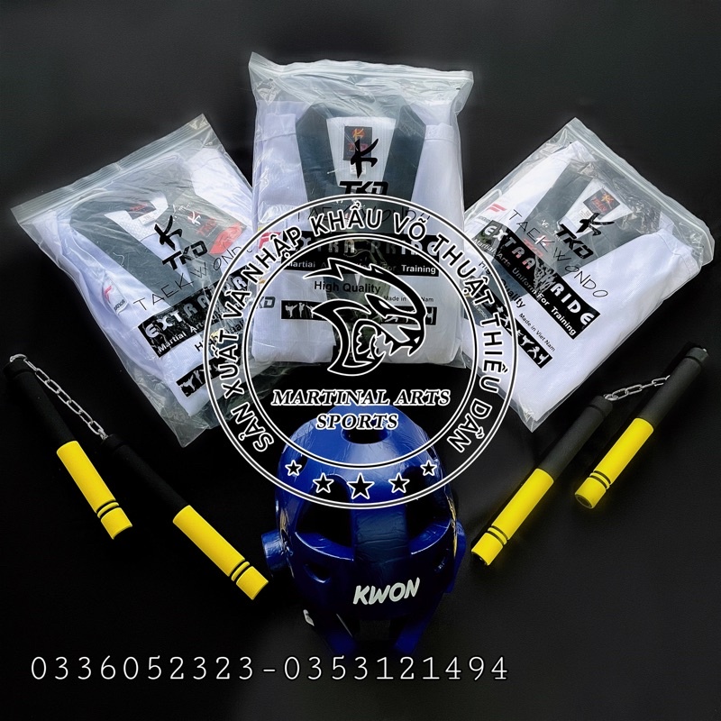 VÕ PHỤC K-TKD EXTRA VẢI SỌC TĂM