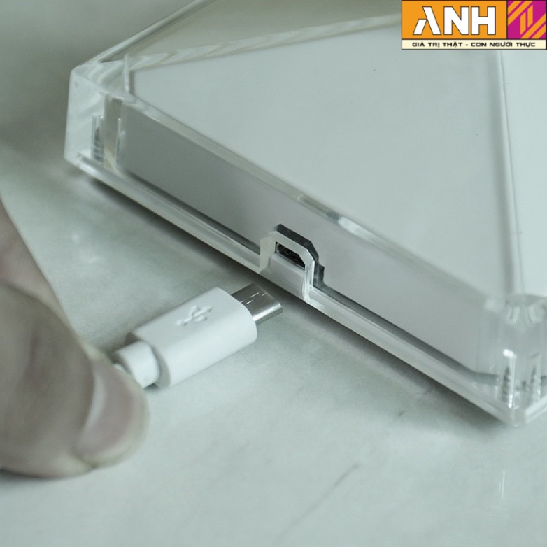 Đèn màu pha lê cảm ứng, đèn ngủ kim cương LED, đèn ngủ acrylic trang trí nhà đèn ngủ pale 16 màu