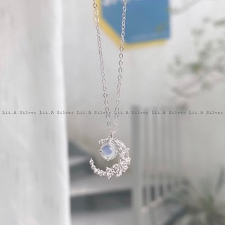 Dây chuyền bạc nữ mặt trăng đá Moon Lii.A Silver
