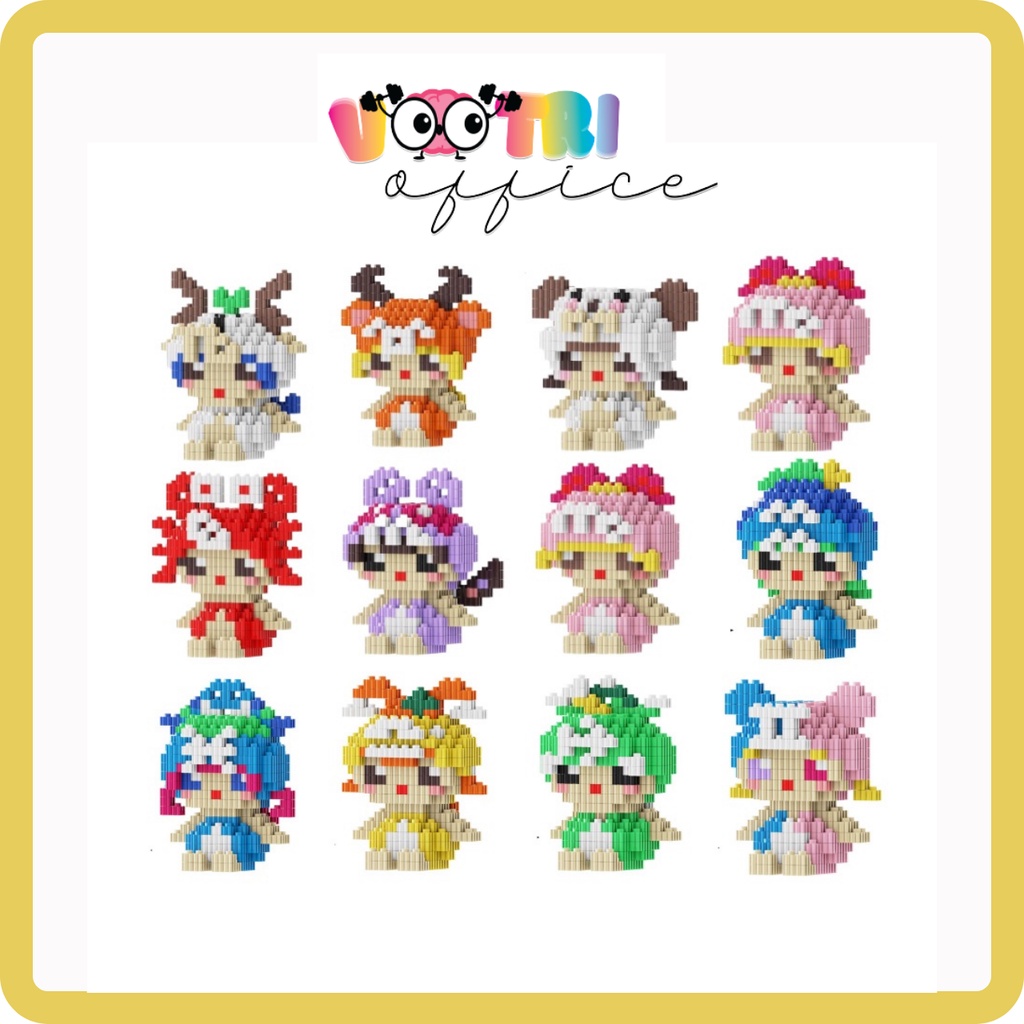 MÔ HÌNH LẮP RÁP LEGO 12 CUNG HOÀNG ĐẠO 3D CỰC KỲ ĐÁNG YÊU 🧩🧩 - GỒM NHIỀU NHÂN VẬT - VOOTRI OFFICE