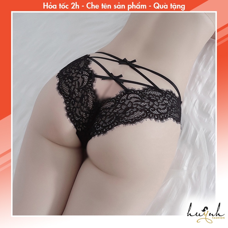 Quần Lót Ren Dây Chéo Nơ Quyến Rũ - C28
