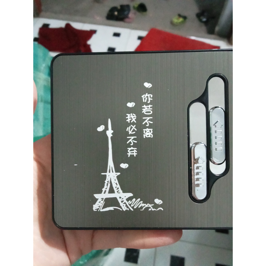 ( Tặng 1 sạc điện) Quẹt, Bật lửa sạc điện kiêm hộp đựng thuốc đa năng HENDA nhỏ gọn, tiện lợi và sang trọng