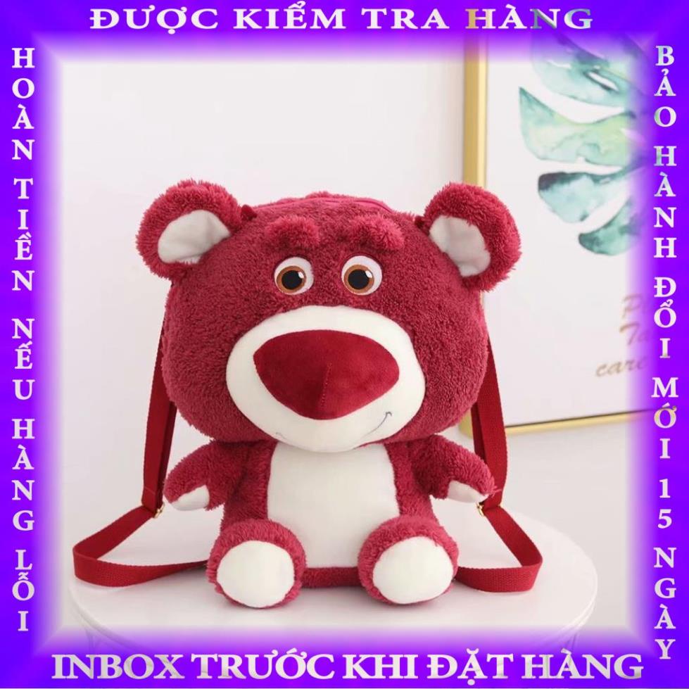 Ba lô đeo vai thiết kế chú gấu Disney vải lông đáng yêu mini dành cho bé gái tudoosl