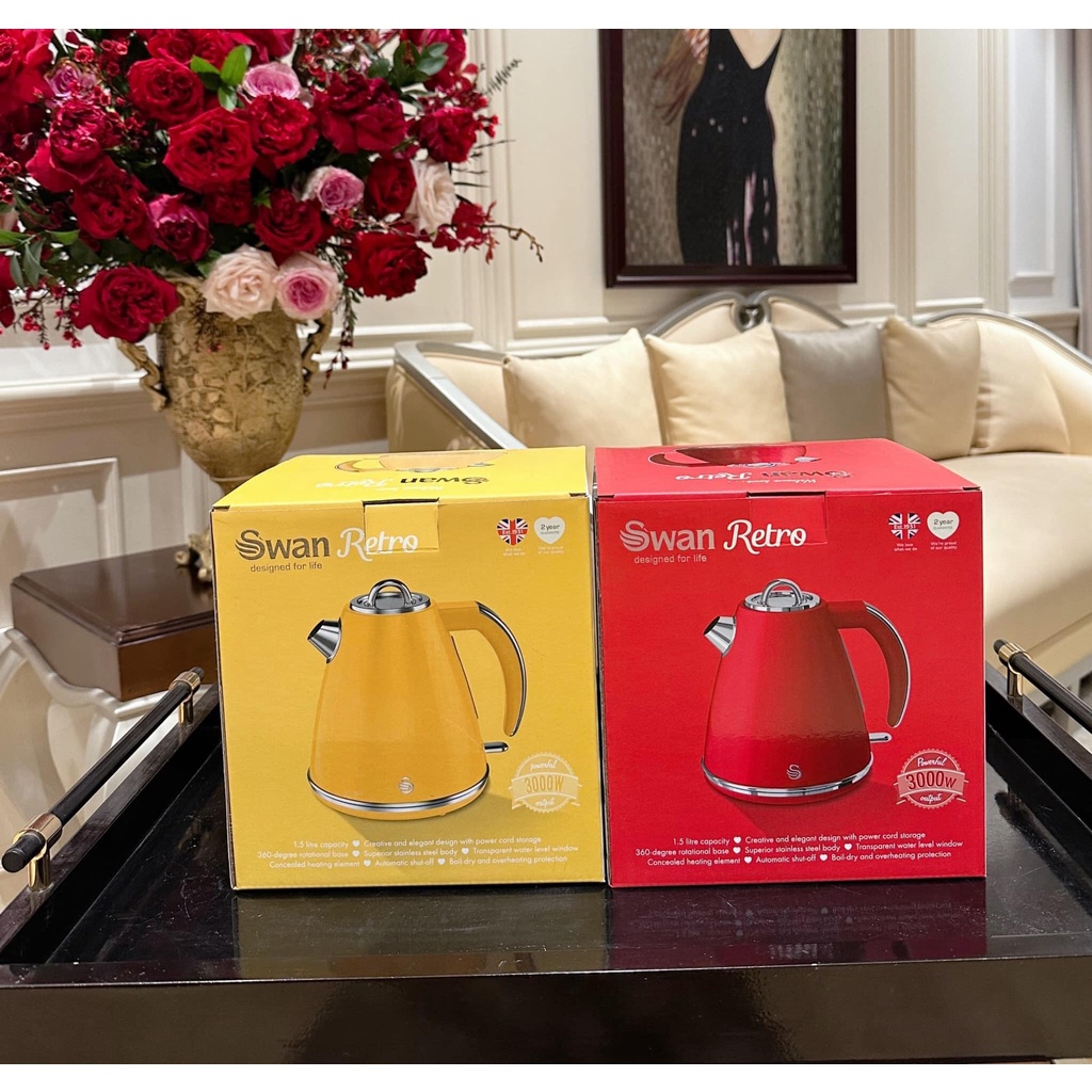 Ấm Siêu Tốc Swan Vàng 3000W
