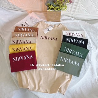 Áo thun 3158 tay lỡ chất cotton khô Nirvana