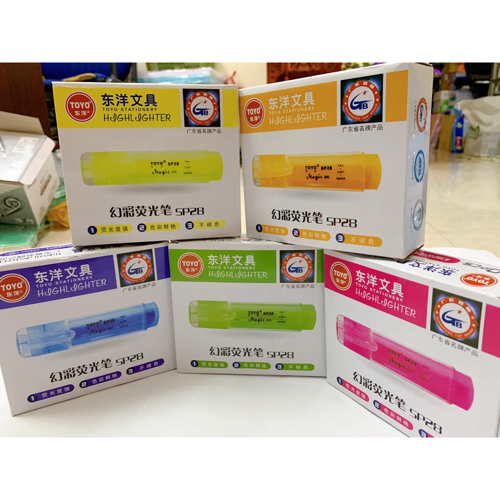 Bút dạ quang, hightlight, nhớ dòng Toyo