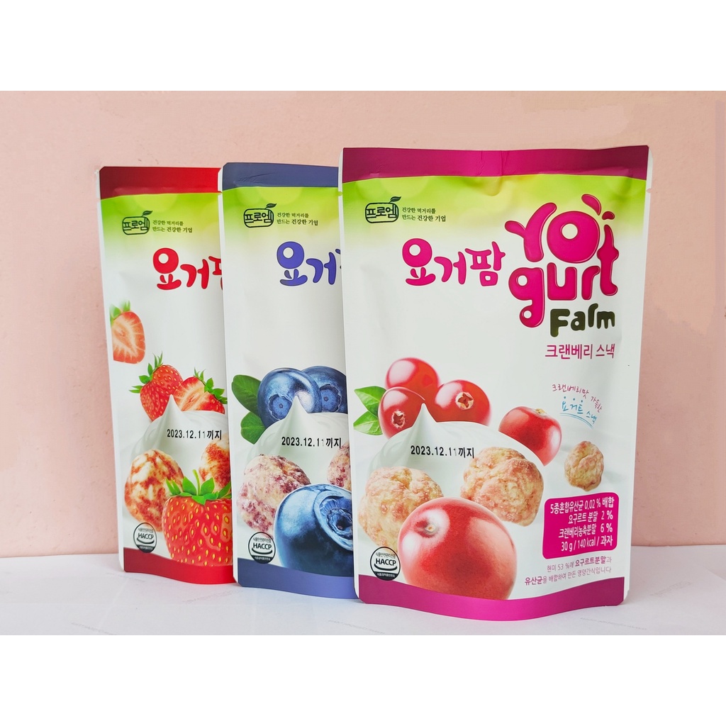 Bánh Snack Sữa Chua Hoa Quả Mom s Care Yogurt Farm Hàn Quốc date 12 2023