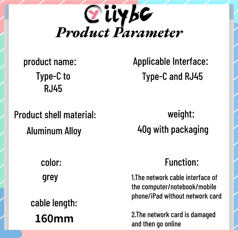 Bộ Chuyển Đổi Cổng Mạng Type-C Sang RJ45 Tốc Độ Cao Cho MacBook / iPad / Switch / TV box / latop / PC / Điện Thoại | BigBuy360 - bigbuy360.vn