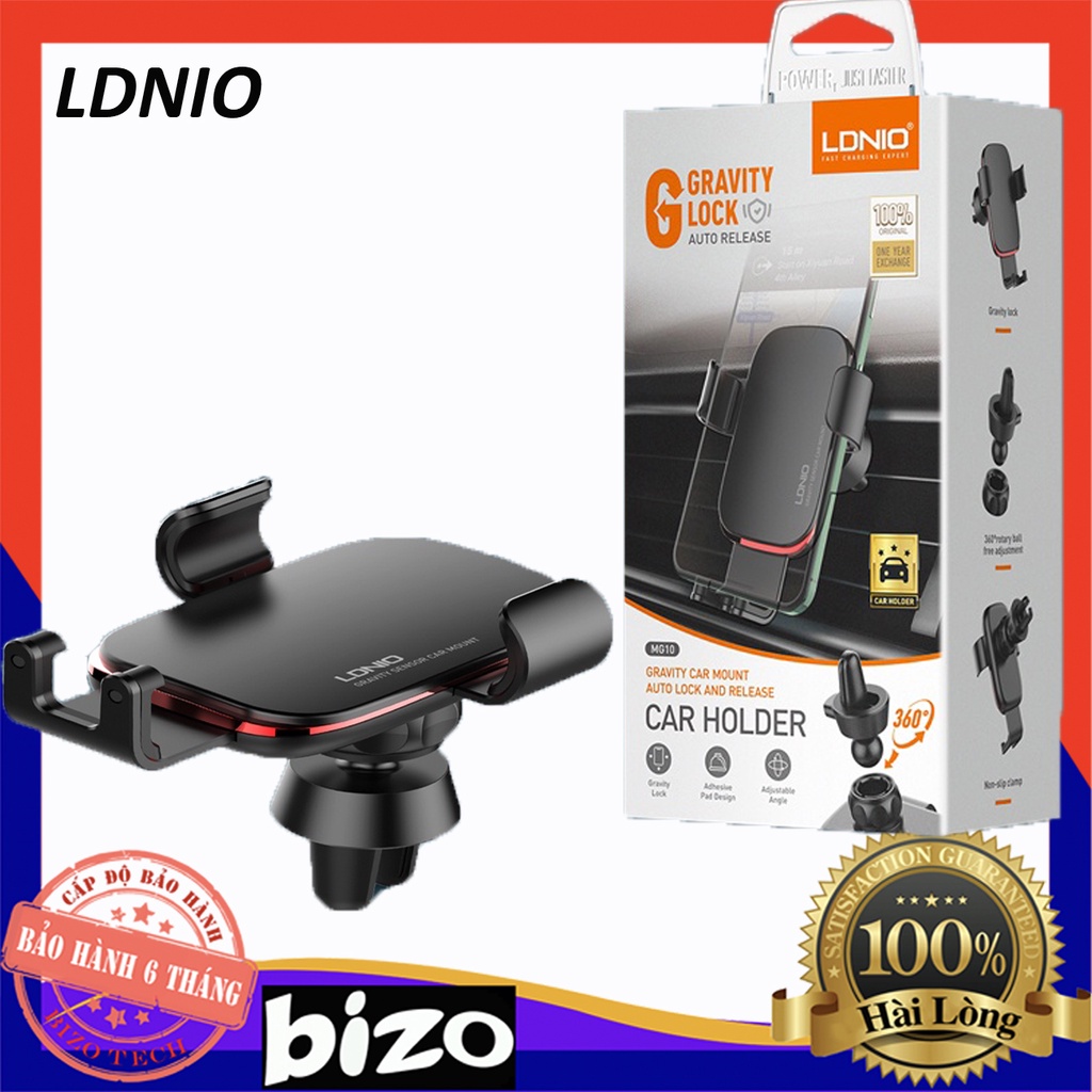 [SIÊU CHẮC CHẮN] Giá đỡ điện thoại xe hơi LDNIO MG10 Kẹp điện thoại cửa gió điều hòa ô tô cho IPHONE