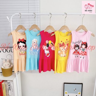 Váy Đầm Đuôi Cá Sát Nách Mùa Hè Cho Bé Gái   Váy Đầm Thun Lạnh Ba Lỗ Hè Cho Trẻ Em Bé Gái ĐẦM BA LỖ