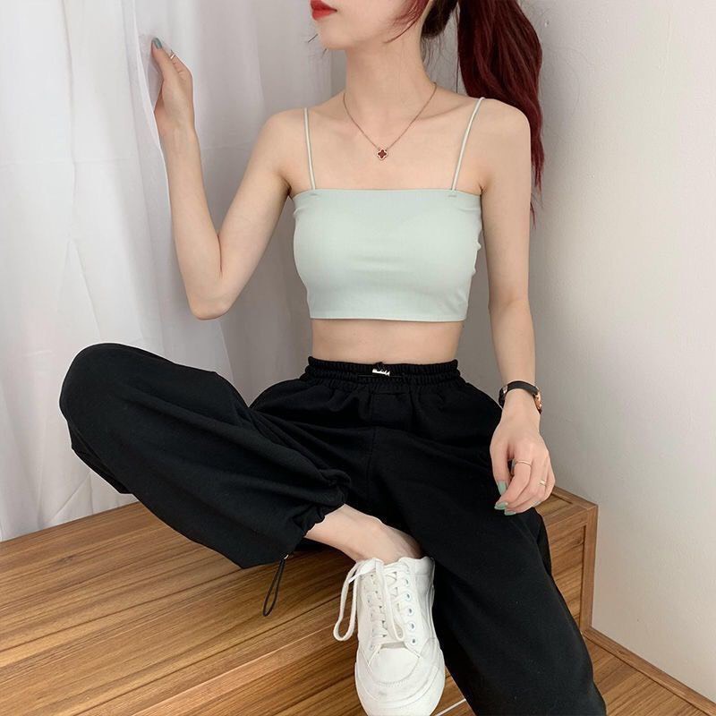 Áo Bra Nữ Quây 2 Dây Su Chất Cotton Siêu Mát Có Đệm Nâng Ngực Dáng Ôm Co Dãn 4 Chiều Dễ Phối Đồ Fresz Bra12323