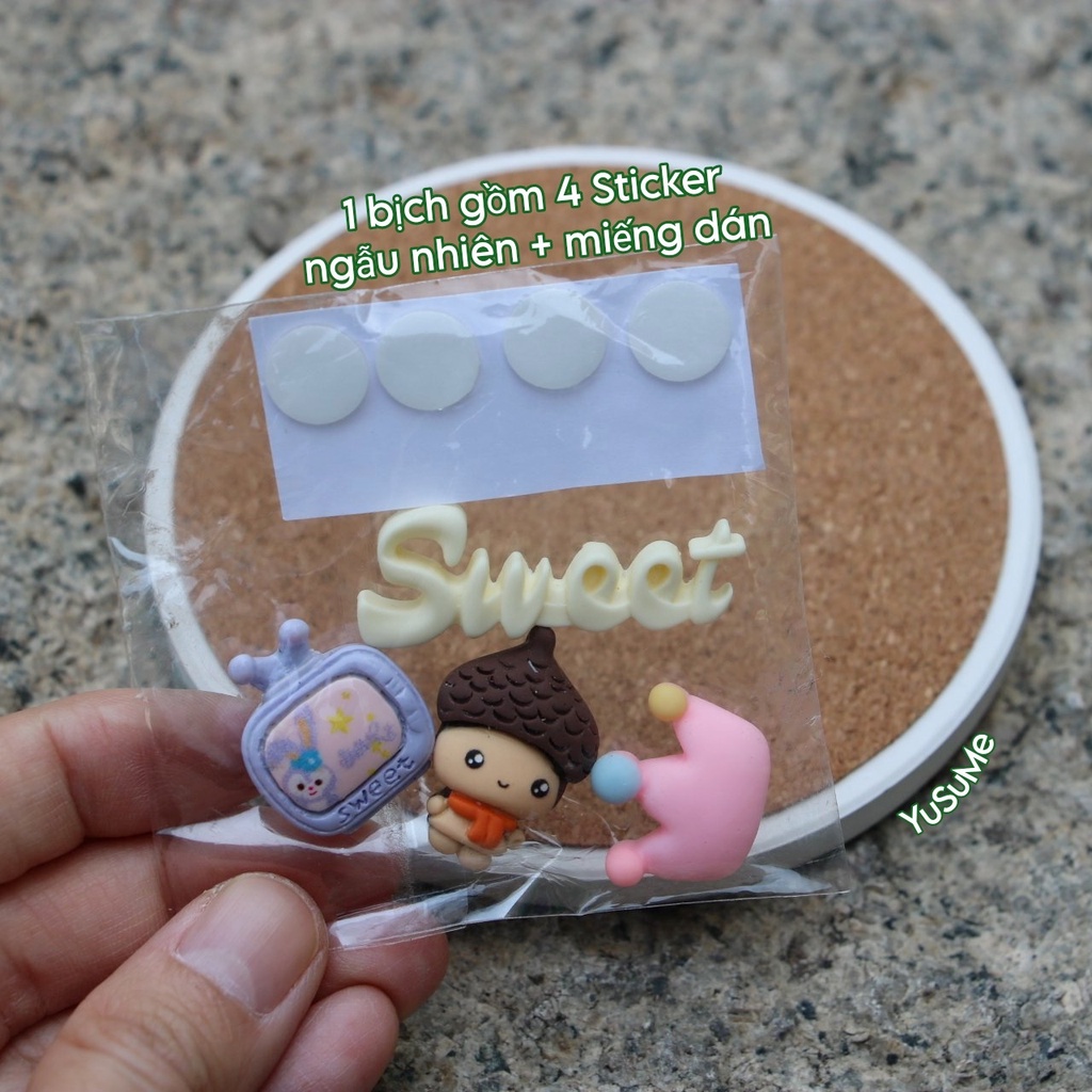 Sticker 3d dán bình nước