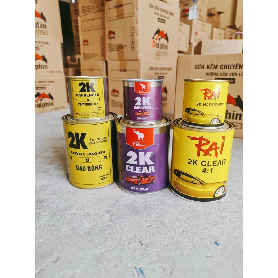 Dầu Bóng 2K  Sơn xe máy, ô tô; Sơn đá; Sơn gỗ.