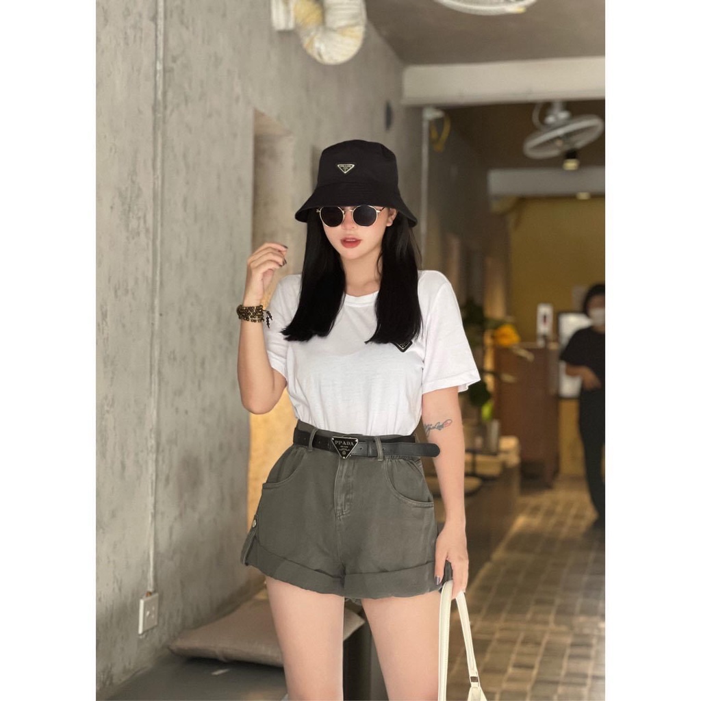 Mũ Bucket PRADA vải dù mạc sắt siêu xinh 3 màu Hayna Hats - M104