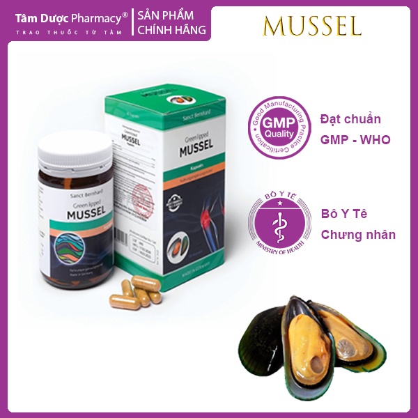 MUSSEL - Viên uống bổ khớp hàng nhập khẩu Đức (Lọ 60 viên)
