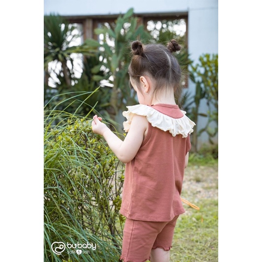 BUBABY Bộ đồ cộc cho bé trai bé gái cotton hữu cơ cao cấp bubaby