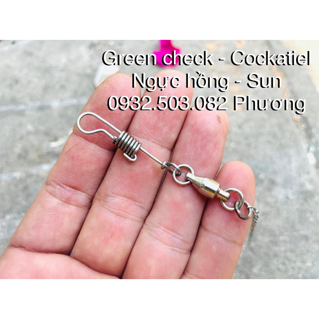 Xích chân cho vẹt ngực hồng sợi chuyên dụng