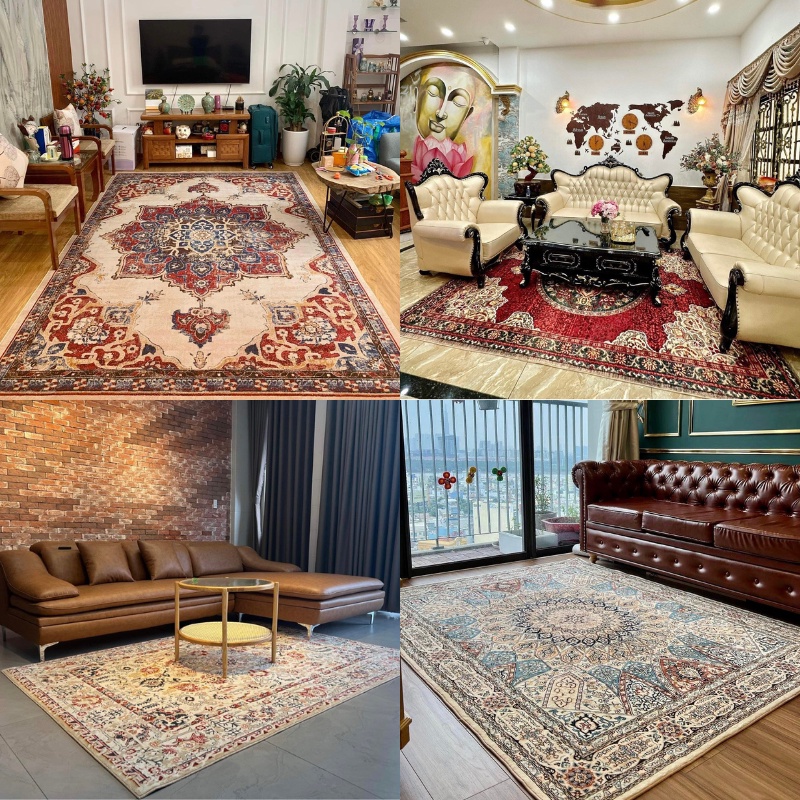 Thảm trải sàn, Thảm Nỉ Trải Sàn Phong Cách Cổ Điển - Vintage Trang Trí Phòng Khách, Decor Và Các Sự Kiện Sang Xịn Mịn
