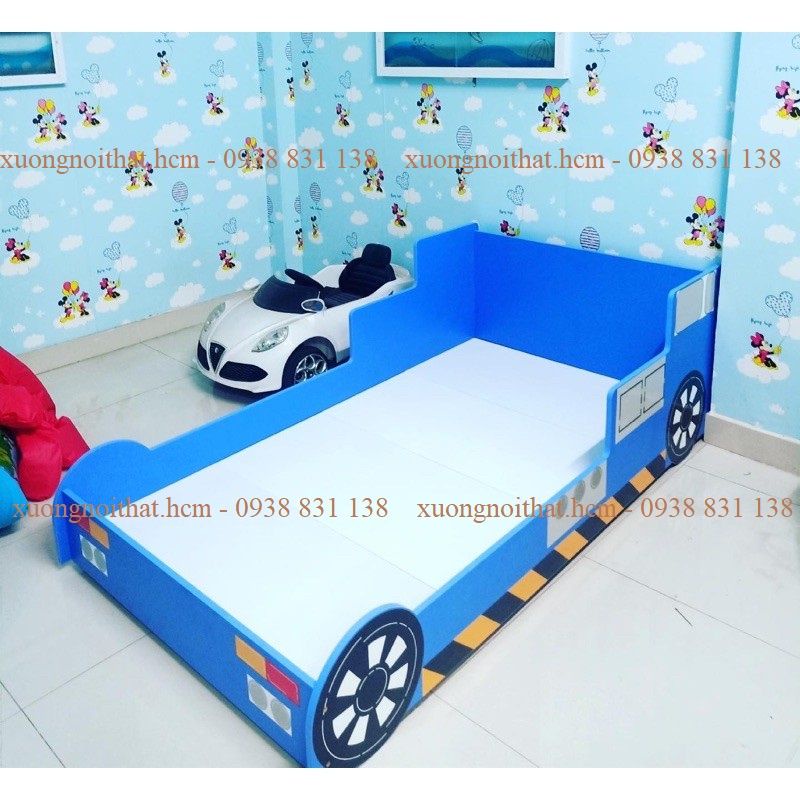 Ảnh thật 👨‍👩‍👧‍👦 giường ô tô cho bé  - 3 màu Đỏ, Vàng, Xanh dương  Kích thước 1m4x70cm #xuongnoithat.hcm