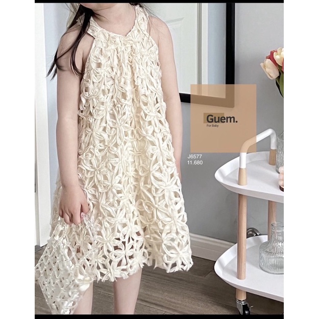 HTK- Váy ren cổ yếm June size 1-10y (10-40kg)