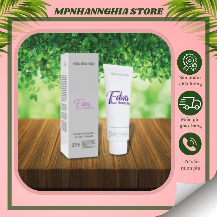 Ediva E16 Sữa Rửa Mặt Chuyên Dùng Da Nám, Giúp Làm Sạch Sâu, Hỗ Trợ Làm Sáng Da 120g