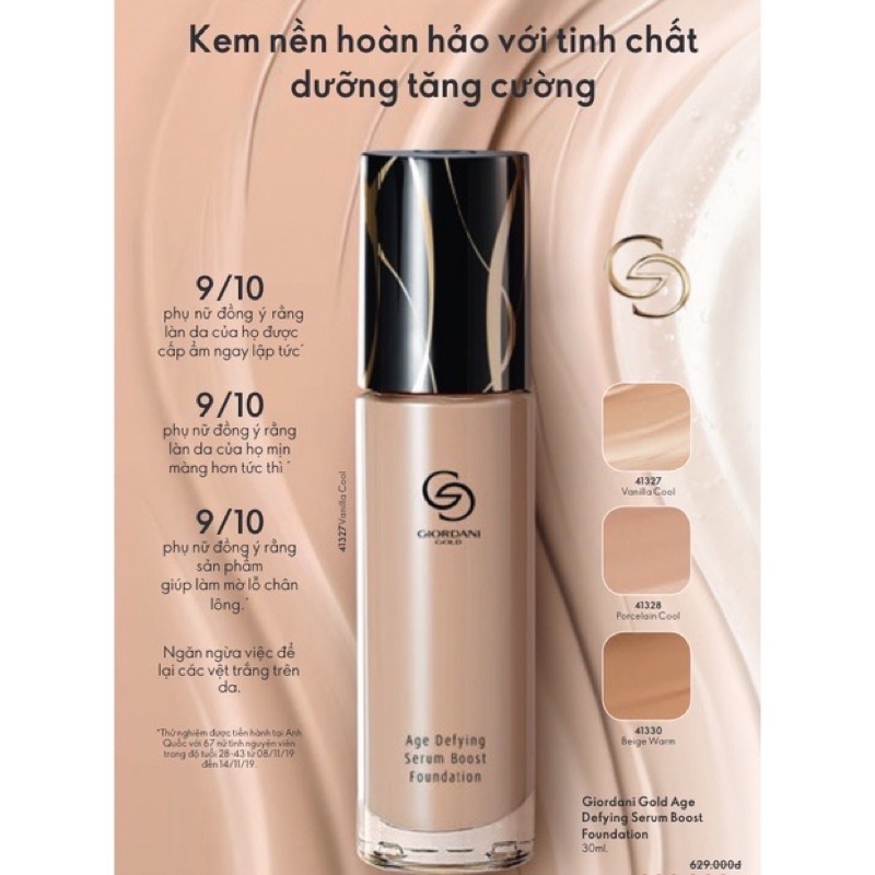 Kem Nền GIORDANI GOLD AGE DEFYING SERUM BOOST FOUNDATION 41327 41328 41330