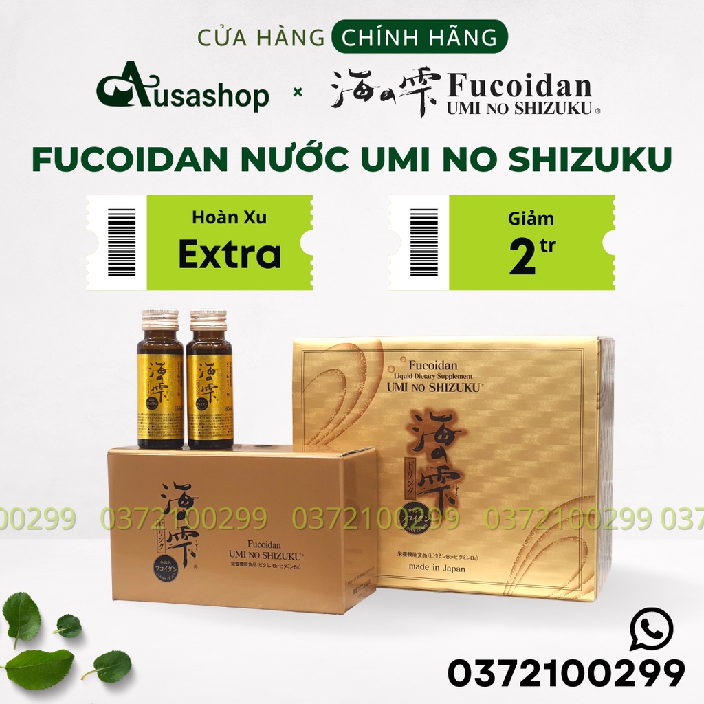 Fucoidan Vàng Dạng Nước Umi No Shizuku Hỗ Trợ Điều Trị Ung Thư