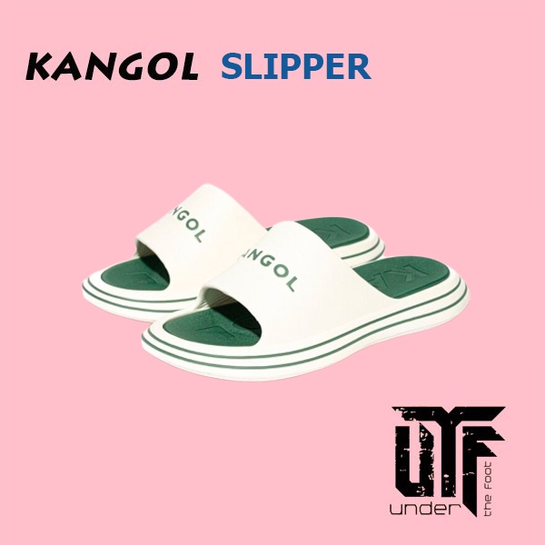 Dép Kangol Slipper bánh mì xanh rêu chính hãng 6225162108