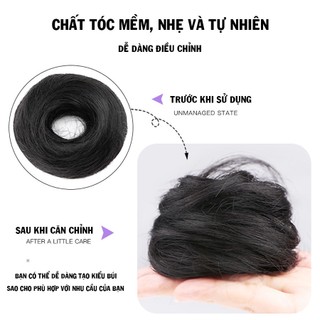 Búi rối - búi tóc thật - búi tóc rối mini phong cách Hàn Quốc