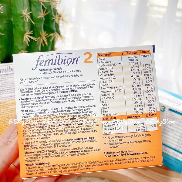 Vitamin tổng hợp cho mẹ bầu và sau sinh Femibion Đức