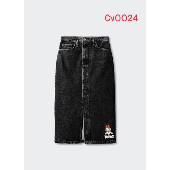 Chân váy dài MLB màu đen