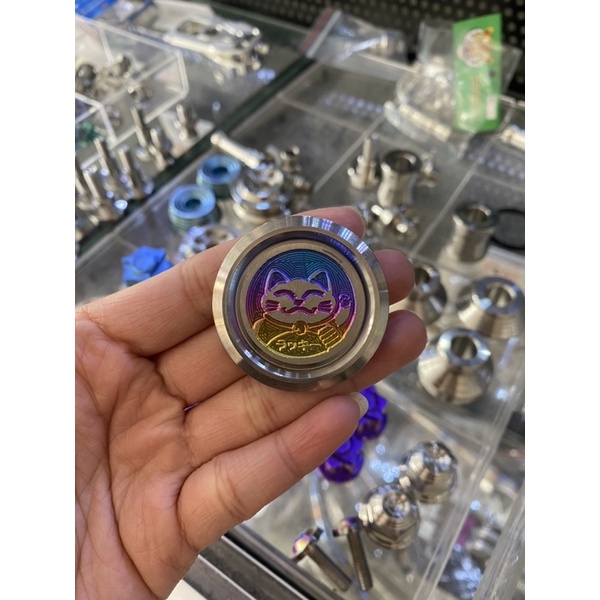 CHE SÊN - NĂP HỘP XÍCH CNC kèm mèo thần tài